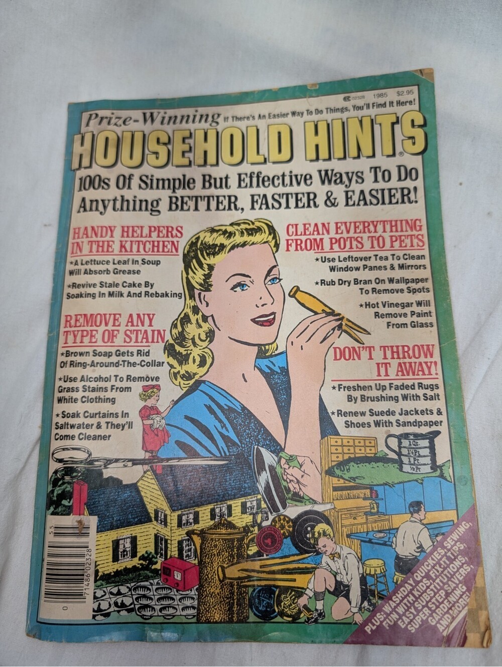 Prize Winning Household Tips Hints Tricks Magazine Vintage 1980s Graphics Retro
